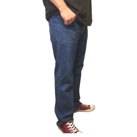 Vintage 90s Orange Tab Levi’s Dark Wash Bootcut 517 Jeans 40x34 - Picture 15 of 15